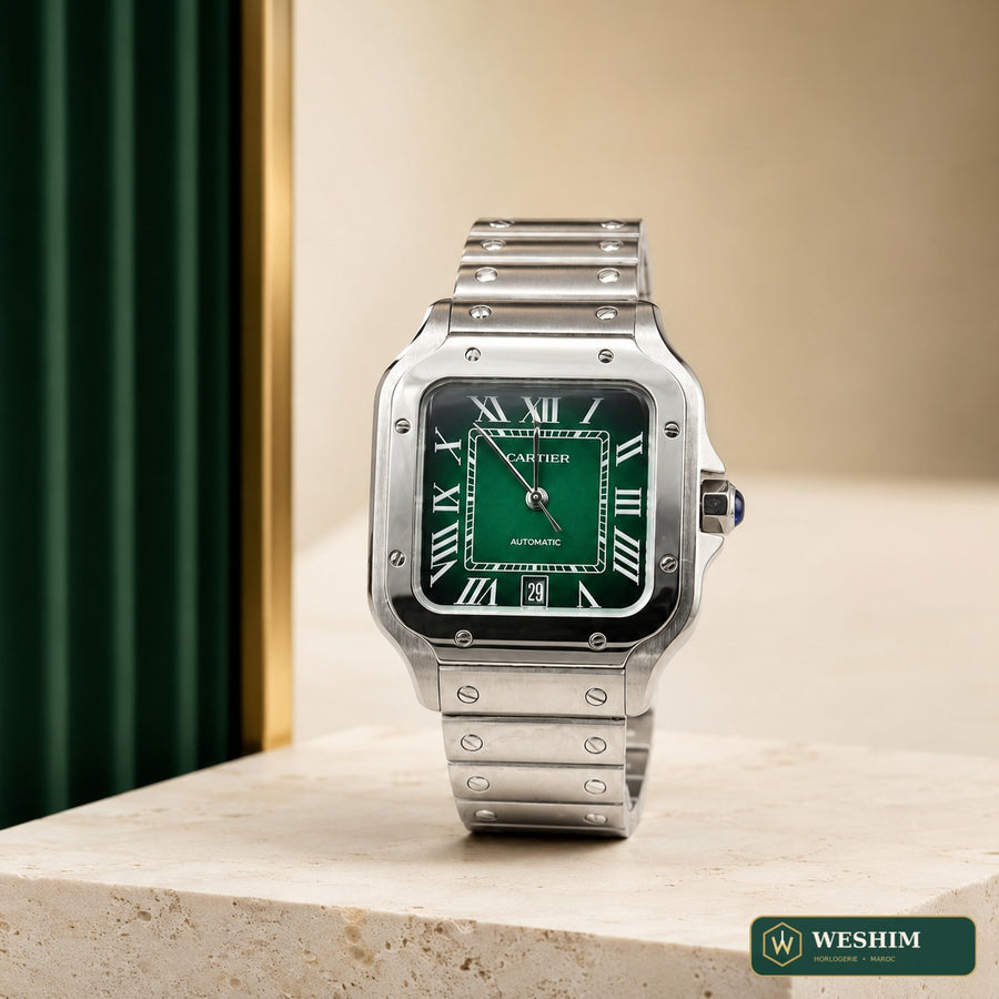 Cartier Santos de Cartier – Grand Modèle, cadran vert