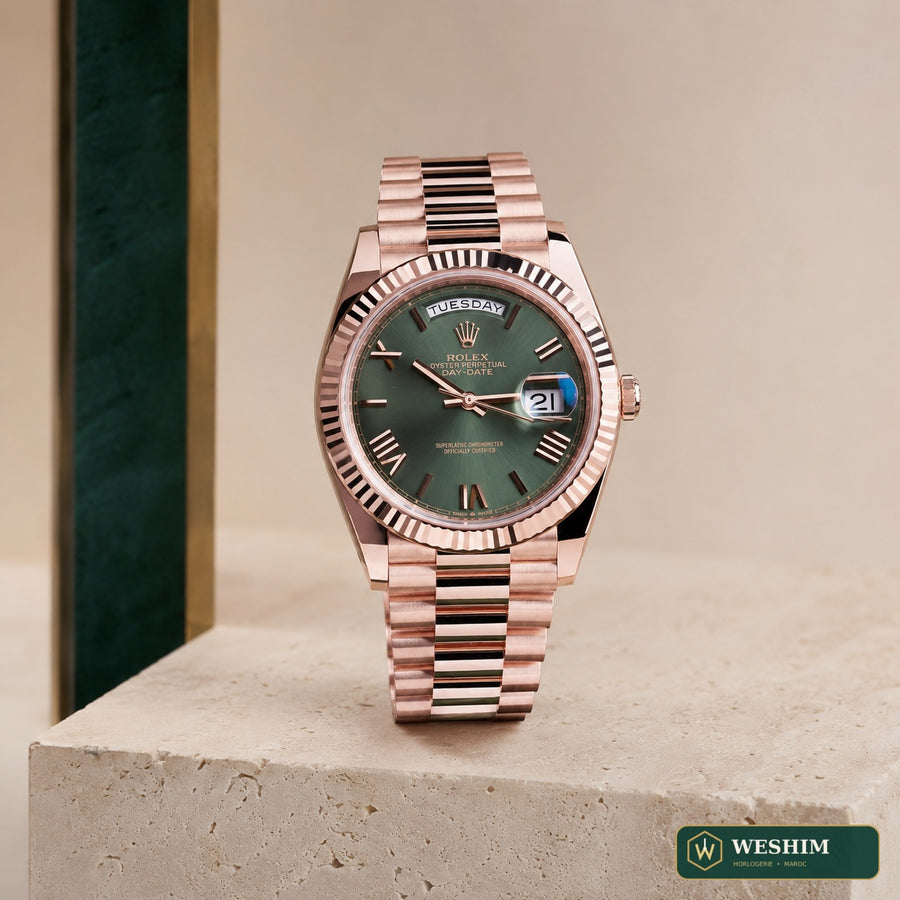 Rolex Day-Date 40 Everose – Cadran vert olive