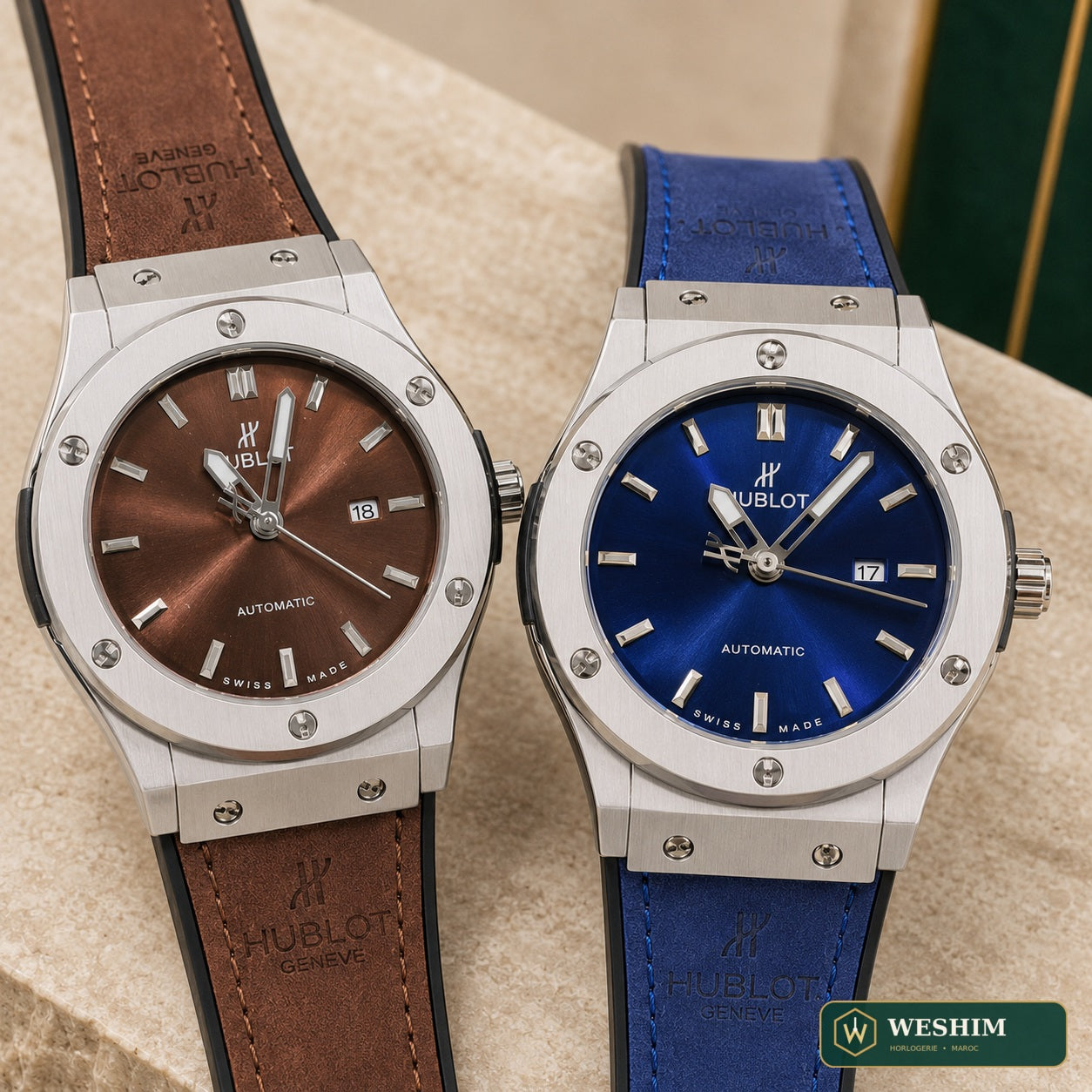 Hublot Classic Fusion Automatique – Duo de coloris brun et bleu