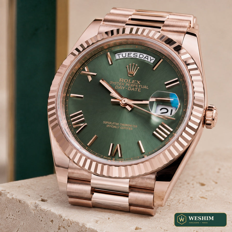 Rolex Day-Date 40 Everose – Cadran vert olive