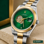 Rolex Datejust Open Heart – Bicolore, cadran vert (configuration custom)