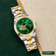 Rolex Datejust Open Heart – Bicolore, cadran vert (configuration custom)